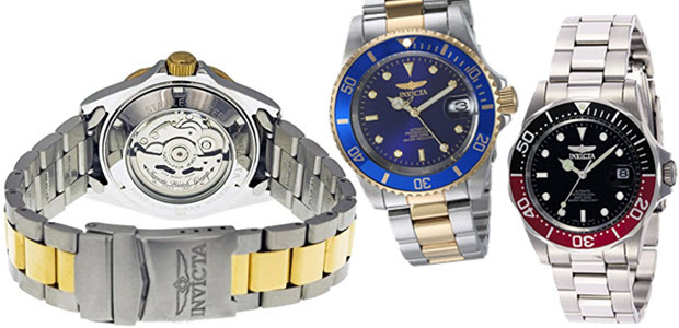 Invicta Herrenuhr Analog Automatisch mit Edelstahlarmband ähnlich wie Submariner