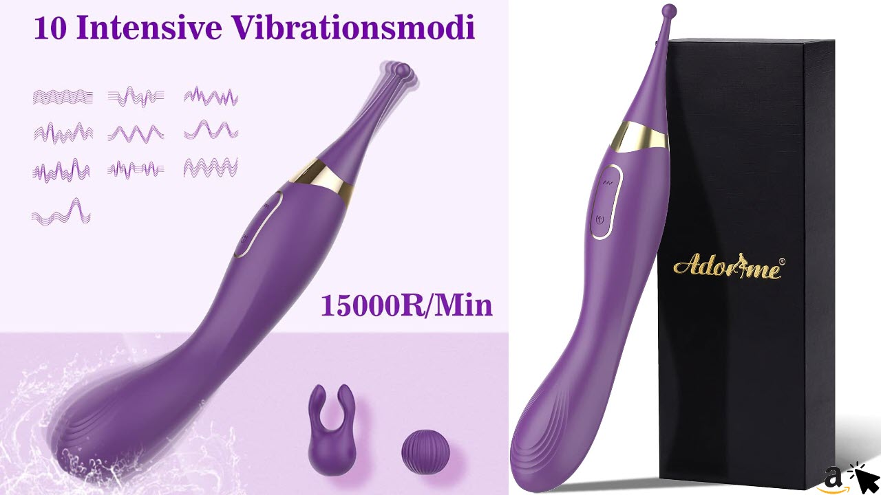 Adorime Hochfrequenz Klitoris Vibrator extra stark, Flatternder Klitoris Vibrator für Frauen, Wasserdicht Klitoris Stimulator