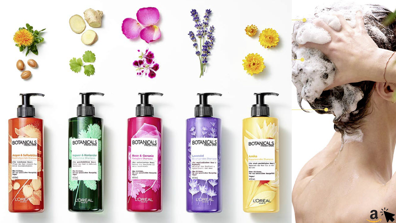 Botanicals Reparierendes Shampoo ohne Silikone, Sulfate und Parabene, Für geschädigtes Haar, Vegane Naturkosmetik
