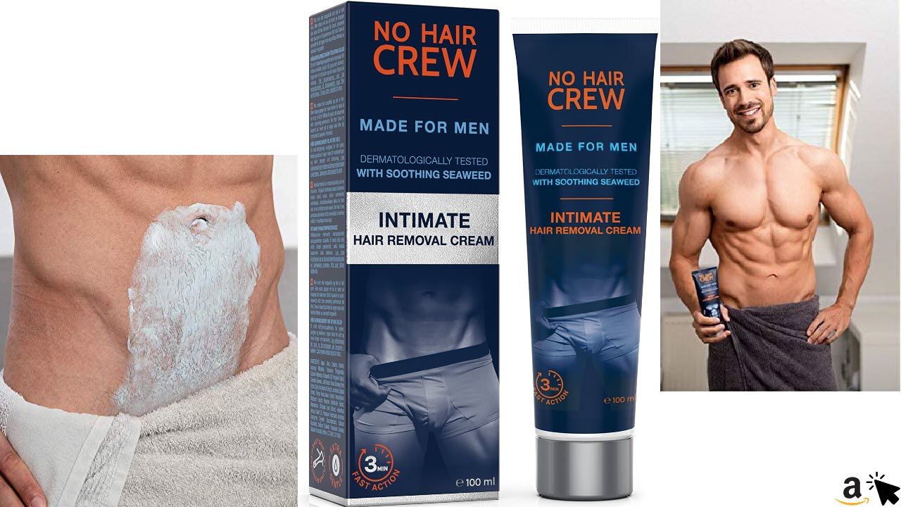 NO HAIR CREW Premium Enthaarungscreme für den Intimbereich – extra sanfte Haarentfernung für Männer