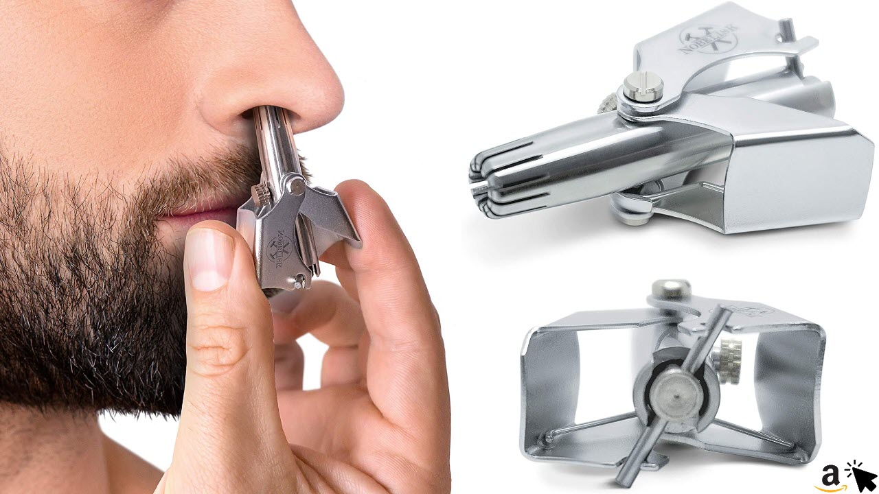 Premium Nasenhaar-Schneider für Männer & Frauen, Batteriefreier Nasenhaar-Trimmer, manueller Nasenhaar-Entferner, Alternativ zur Nasenhaarschere