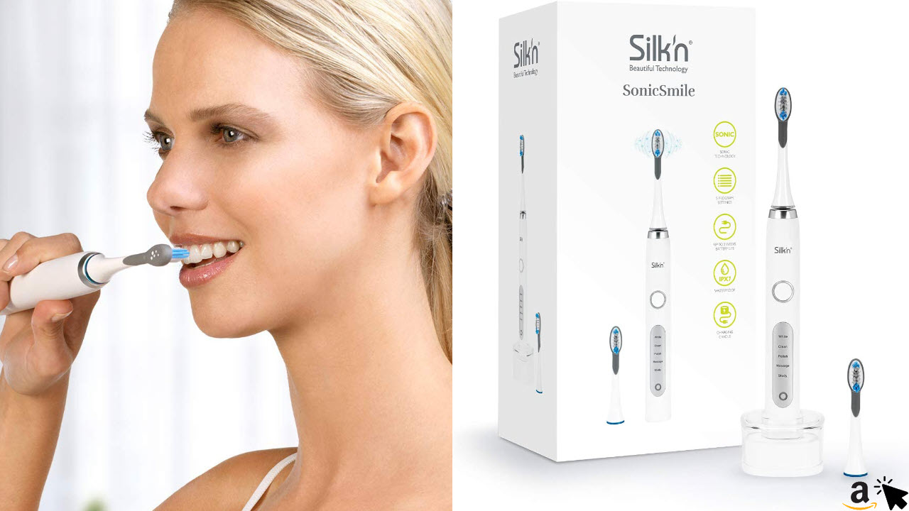 Silk'n SonicSmile - Elektrische Schallzahnbürste für Saubere & Weiße Zähne - 31.000 Vibrationen pro Minute