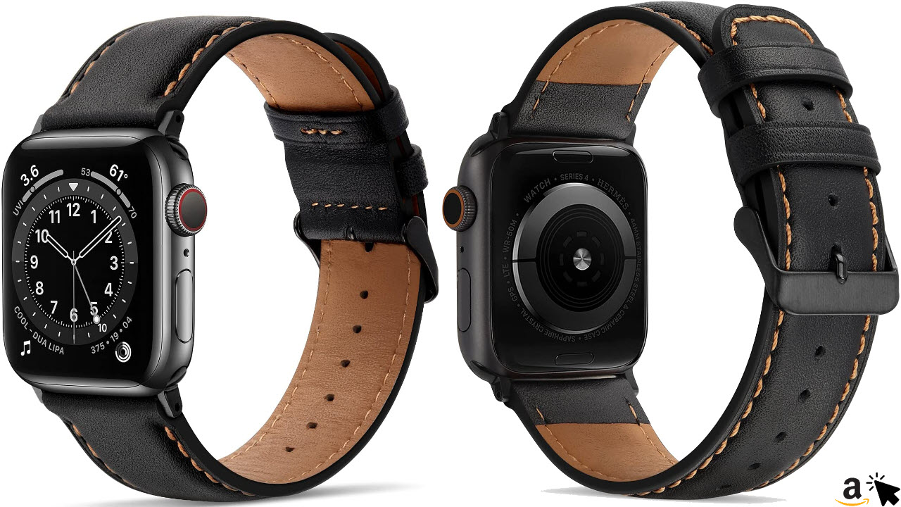 Tasikar Lederarmband Apple Watch Armband Premium Echte Leder